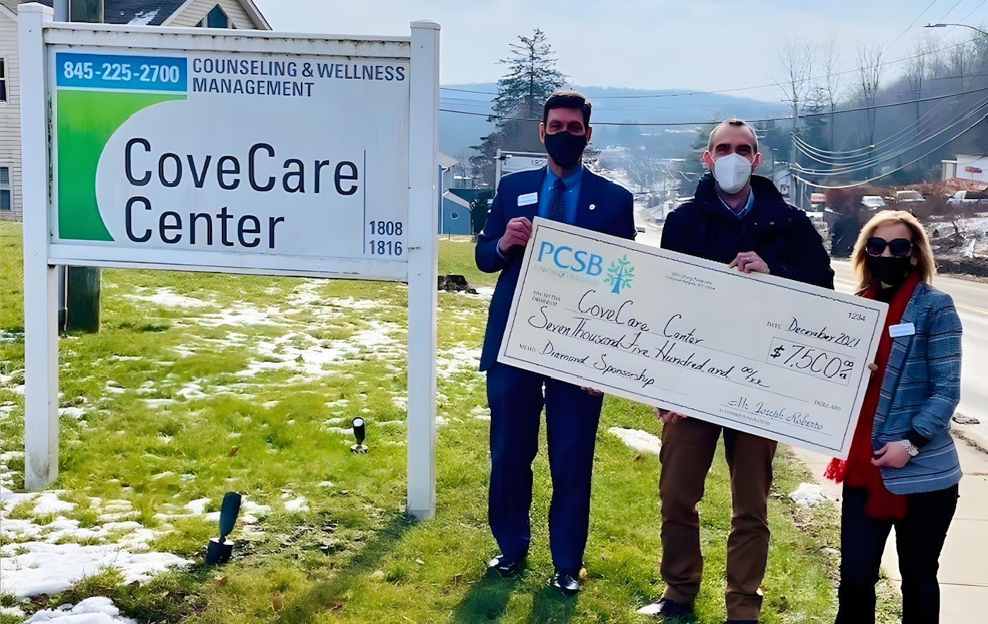 PCSB Community Foundation Board Members present grant award to CoverCare 